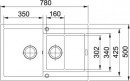 FRANKE Sink MRG 651-78 780 x 500mm onyx