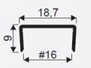 SEVROLL 02032 profile "U" for laminate 16mm 3m olive