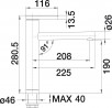BLANCO 517596 Linee Tap stainless steel silk matt