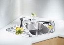 BLANCO 516277 Sink LANTOS 9 E-IF brushed stainless steel with eccentric