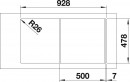 BLANCO 517281 Sink LANTOS 5 S-IF brushed stainless steel with eccentric