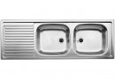BLANCO 500374 Sink Top EZS 12x4-2 stainl. steel natural gloss without eccentric