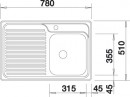 BLANCO 511124 Sink Classic 40 S stainless steel silky shine