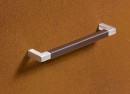 HETTICH 9131320 GETAFE handle 170/160 mm Dark brown leather/brushed stainl.steel