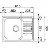 FRANKE Sink PXN 611-60 3 1/2 without hole
