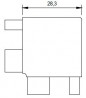 TULIP Gola inner corner of drawer C profile anodised aluminium