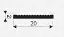 SEVROLL 02293 decorative strip S20 3m silver