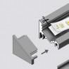 StrongLumio end parts for Corner 10 bar gray (pair)