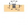 HETTICH 9079298 damper stop 5mm semi-transparent