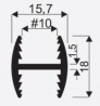 SEVROLL 00208 connection rail H10 3m gold