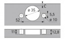 HETTICH 73906 Intermat loaded 125° TH52 crimp