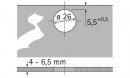HETTICH 72967 Intermat 9904 T1/26 K9.5, for glass, half loaded