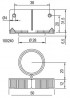 Adjustable leg P30/32, capacity 100 kg