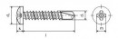 Self-drilling screw DIN 7504 N 3,9x19 zinc white