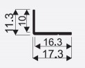 SEVROLL 00103 angle Mini 17x11mm 2.35m silver