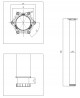 StrongLegs table leg TS001, 820R/60mm, white RAL 9001, gloss