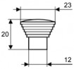 TULIP Knob Galka polished chrome + screw