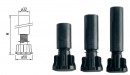 REHAU 269474 adjustable leg 100 mm