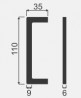 SEVROLL 20328 Pax adhesive handle silver