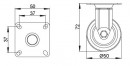 StrongCastors Castor TPE, 50 mm, fixed