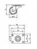 StrongCastors Castor 25 mm rotating black