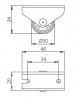 StrongCastors Castor 30 mm, grey, fixed, softened tread