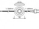 StrongLumio cable 230V + foot switch 3,5m 2,5A