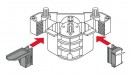 Fennel pressure base bracket, for 19 mm