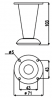 Furniture leg NZ 0904/R 103mm chrome