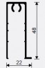 SEVROLL 04095 Gemini 4 Pax bottom cover strip 3m 4mm silver