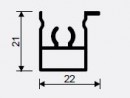 SEVROLL 04096 Pax upper guide rail 3m silver