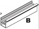 SEVROLL 04096 Pax upper guide rail 3m silver