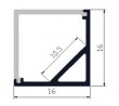 LP-profile Corner 16 aluminum anodized 2000mm