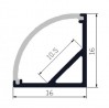 LP-profile Corner 16 aluminum anodized 2000mm