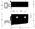 Hanging fittings Scilm white left