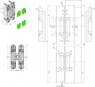 KK-Door hinge Kubica 6400 satin chrome (30kg)