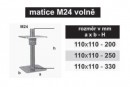 TK-pillar foot 110x110 - 200mm 2xM24 nuts loose