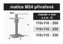 TK-pillar flange 110x110 - 200mm nut welded
