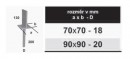 TK-anchor "shoe" T 90x90 - 20x200mm heat