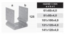TK-U profile wide 81x80x4mm galvanized zinc