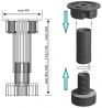 StrongLegs adjustable leg AP001, 100Rmm