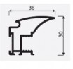 SEVROLL 04379 Fox II handle profile, 2.7 m, white polished