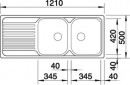BLANCO 511925 Sink Tipo 8 S stainless steel natural gloss without eccentric