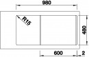 BLANCO 519692 Sink Sona XL 6 S white without eccentric Silgranit PuraDur