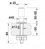 BLANCO 221336 Accessories control knob round stainless steel imitation