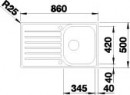BLANCO 519717 Sink LANTOS 45 S-IF brushed stainless steel with eccentric