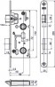 HOBES K 111 lock 72/60 WC zinc white