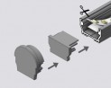 StrongLumio end parts for Uni profile grey round (pair)
