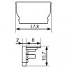 StrongLumio end parts for Uni profile grey straight (pair)