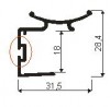 SEVROLL 03916 Oaza II grab rail 2.7m olive